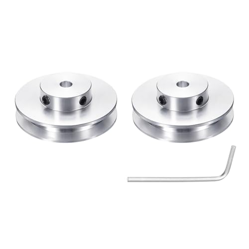 uxcell 1Pcs Single Groove Pulley, 6mm Fixed Bore 50mm Outer
