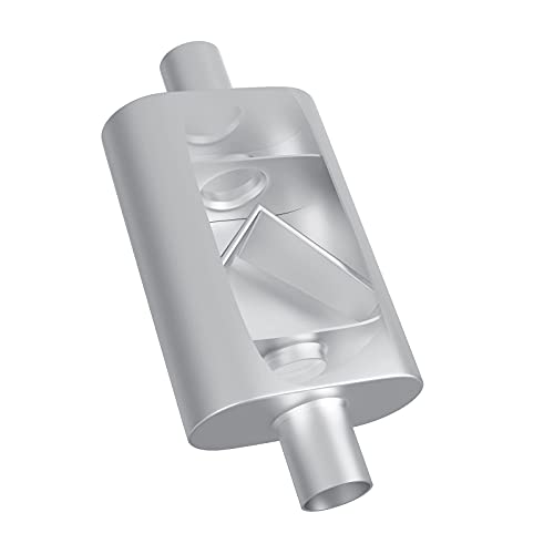 Image of Floshine Universal Mufflers Dual Chamber 3 inch inlet /3 inch outlet overall 17 inch Performance Automotive Muffler Exhaust FH43040
