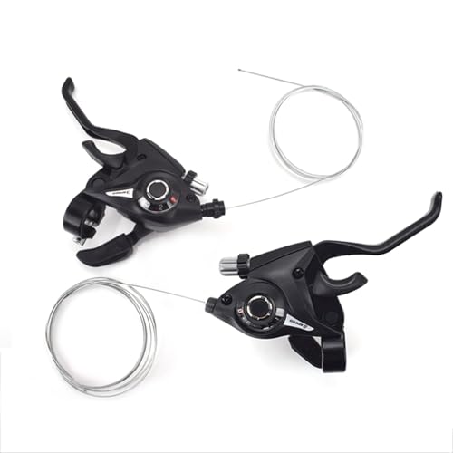 Bike Shifter ST-EF51 3x8, Brake Lever Set 24 Speed with Stainless Inner Shift Cables, Not Include Shift Cable Housing,for Road Bike