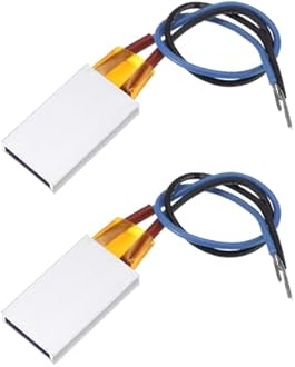 sourcing map 2 Pcs PTC Heating Element, AC DC 110V PTC Heating Plate Aluminum Shell Ceramics Polyimide Film Plate Heater 8W-100W 160C Insulated Constant Temperature Ceramic Thermostatic