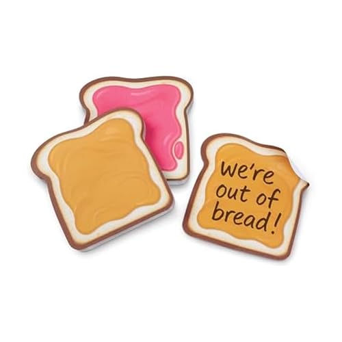 Genuine Fred Paper JAM Sticky Notes – Set of 2 Peanut Butter and Jelly Notepads with 75 Sheets...