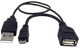 【ノーブランド品】OTGケーブル micro USB-USB A メス Galaxy/NOTE/スマホ用 OTGケーブル USB機器給電端子付