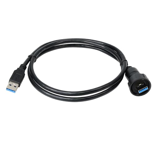 Prise USB 3.0 extérieure transmission données rapide connecteur étanche IP67 câble 1.5m