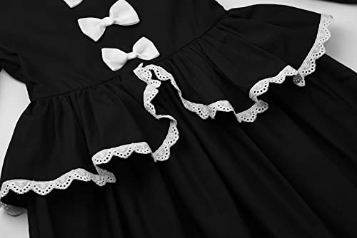 ReliBeauty Pilgrim Costume for Girls Colonial Girl Costume Dress Cosplay Costumes Birthday Party Christmas Halloween Dress up,110 by ReliBeauty - Image 3