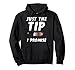 Cuchillo de sangre de terror Just the Tip Funny Daying Halloween Sudadera con Capucha