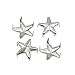 Trimming Shop 50 Pieces Star-Shaped Studs With Spikes - Hand Pressed Nail Head Rivets 15Mm Silver