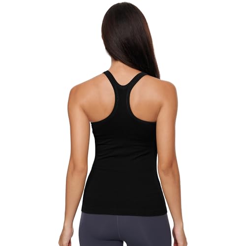Image of sphinx cat Yoga Racerback Tank Top for Women with Built in Bra,Women's Padded Sports Bra Fitness Workout Running Shirts