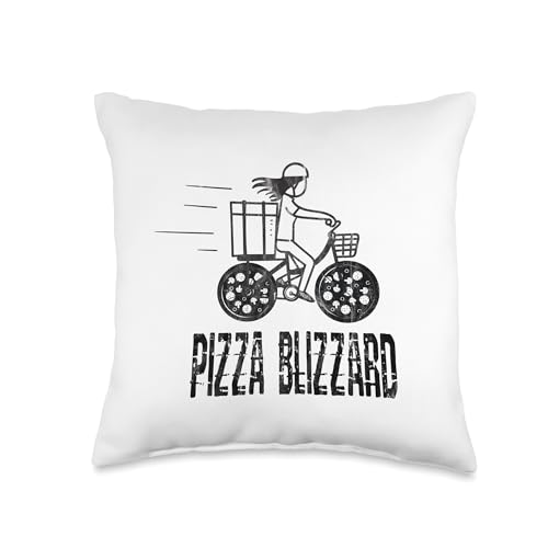 Lieferdienst Sprüche für Fahrrad Pizzakurier Blizzard Messenger Pizza Service E-Bike
