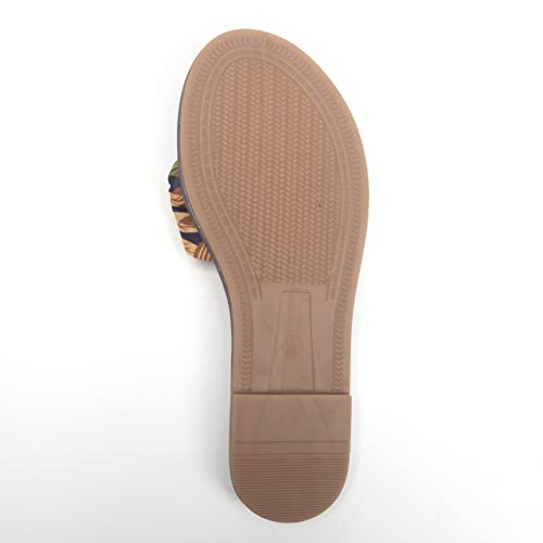 Floral Lace Strap Slippers for Women – Cute Womens Slippers with Color Flower Patterns – Boho Indoor Outdoor Womens Slippers for Summers – Stylish & Trendy Casual Slippers for Women 6