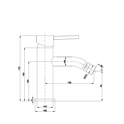Kiamami Valentina Rubinetto Miscelatore per Bidet