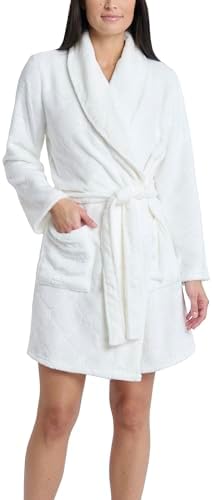 Juicy Couture Women's Super Soft Luxe Plush Shawl Collar Robe