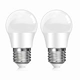 Ddlisu A15 LED Light Bulb 5W, 40W Equivalent, Daylight White 5000K, Desk Lamp Bulbs with E26 Base, Non-Dimmable, 120V 5W Refrigerator Light Bulb for Refrigerator Desk Lamp Pendant Lighting, 2 Pack