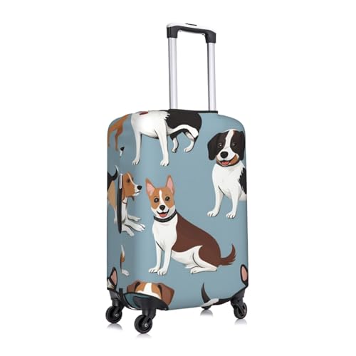 Dogs Print Fashionable Suitcase Cover Personalized Luggage Protector for Travel and Business3