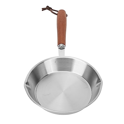 Haofy Sartén de Acero Inoxidable, Sartén Antiadherente para Huevos, Sartén para el Hogar, Restaurante, Cocina de Inducción, Calentamiento Uniforme (12CM)