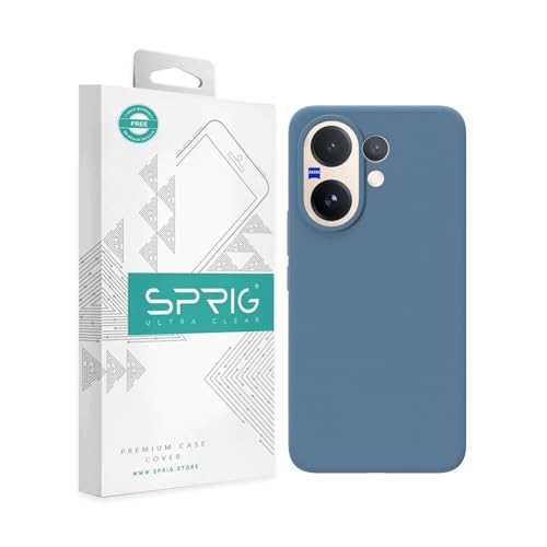 Image of SPRIG Compatible with Vivo V60 Premium SilkTone Back Cover Drop Tested Shock Proof Mobile Case for Men, Women, Boys and Girls with Camera Protection (Denim Blue)