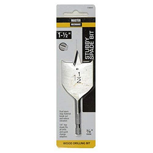 Master Mechanic 158843 1/2 -Inch x 4 -Inch, Stubby Spade Bit