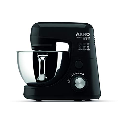 Batedeira Planetária Deluxe Inox Sx71 Preta Arno Preta Médio 110v