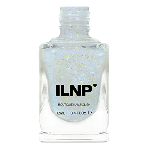 Image of ILNP Spaced Out - Deep Blue, Purple Color Shifting Iridescent Flakie Topper Nail Polish