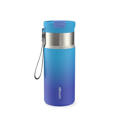 Image of Contigo DualSip 16 oz Compact Stainless Steel Vacuum-Insulated Water Bottle with 2-in-1 Leakproof Lid (Straw or Spout), BPA-Free & Lead-Free, Dishwasher Safe