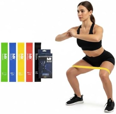 MeeRoh Mini Loop Resistance Bands Set (5 Levels) – Non-Slip Latex...
