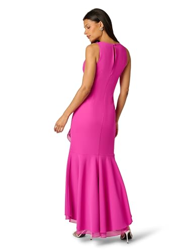Image of Adrianna Papell Ruffle Crepe Halter Gown