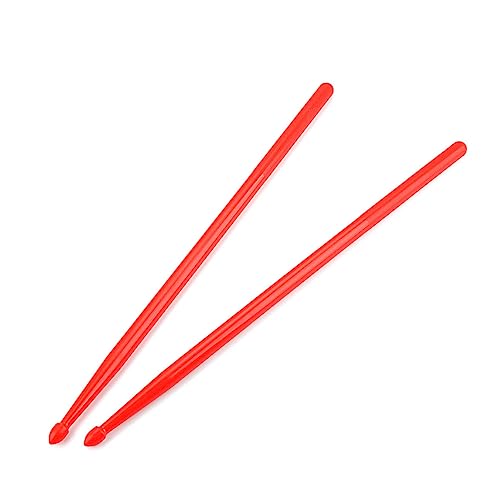 Par de baquetas de percusión de nailon rojo miniatura 2