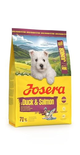 JOSERA Mini Ente & Lachs | 3 kg | Trockenfutter für kleine Junge Hunde