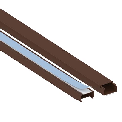 Canaleta para cables autoadhesiva de PVC, 30 x 15 mm, longitud total 2 m (2 piezas de 1 m), color marrón miniatura 2
