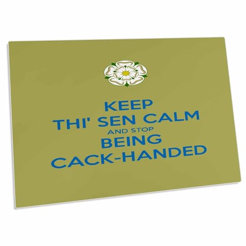 3dRose Keep Thi Sen Calm and Stop Being Cack Handed Yorkshire miniatura 1