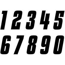 Racing Numbers Vinyl Decal Sticker 632 - Plate Numbers Style 10