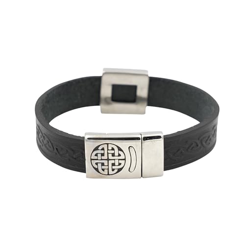Briomhar Leather Celtic Knot Bracelet Unisex - Irish Jewelry for Women, Celtic Jewelry for Men, Irish Gifts Made in Ireland2