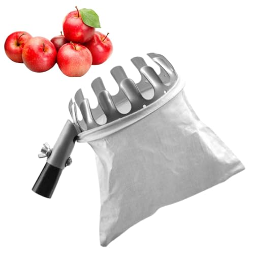 pokm toolsmarket - Obstpflücker ø16 cm, Apfelpflücker mit Baumwollbeutel, Obstpflücker für Kirschen, Obst Pflücker für Birnen und Pfirsichen, Äpfel Pflücker, Obstpflücker Kirschen