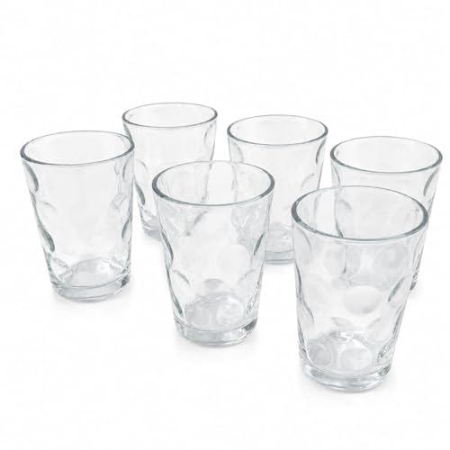 EISIA 6er Set Wassergläser 200 ml Trinkgläser aus Glas Kleine Doppelglas/Schorlegläser Moderne Gläser für Wasser Saft Softdrinks & Desserts Spülmaschinengeeignet Nicht geeicht