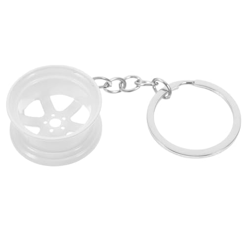 Gadpiparty Llavero compacto y ligero de aleación de aluminio con diseño de cubo de coche simulado, llavero pequeño para hombres amantes de los coches, para carteras y bolsos