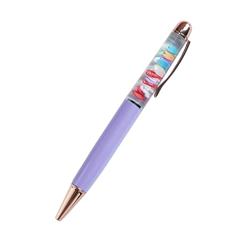 Image of Love Heart Ballpoint Pen Unique Floating Glitter Stationery Perfect Valentines Birthday Party Favor Gifts(Purple)