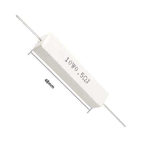 10W 0.5 Ohm Cement Power Resistor 5% Winding Ceramic 12Pcs(10W 0.5Ω) #TOP1