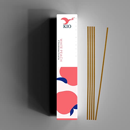 White Peach Bambooless Incense , No Bamboo Core, Perfect For Unwinding, Relaxation, Indoors, Meditation - 50 Pcs #TOP5