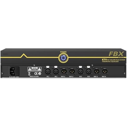 Hyeqs Professional Audio Feedback Suppressor, Anti-Howling Processor, Automatic Frequency Shifter, for Stage Performance, KTV, Music Room, Home Studio