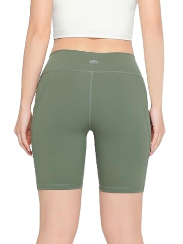 Short entraînement athlétique extensible taille haute avec poches