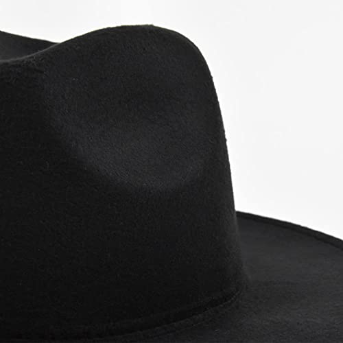 Fedora Buckle Belt With Leopard Wide Panama Hat Women's Baseball Caps Cap For Women Fashion (Black, One Size) #TOP3