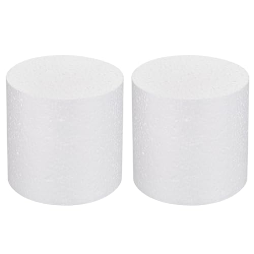 Faux gâteaux en mousse blanche de 10 cm DMiotech pour réussir vos structures de gâteaux d'anniversaire - 2