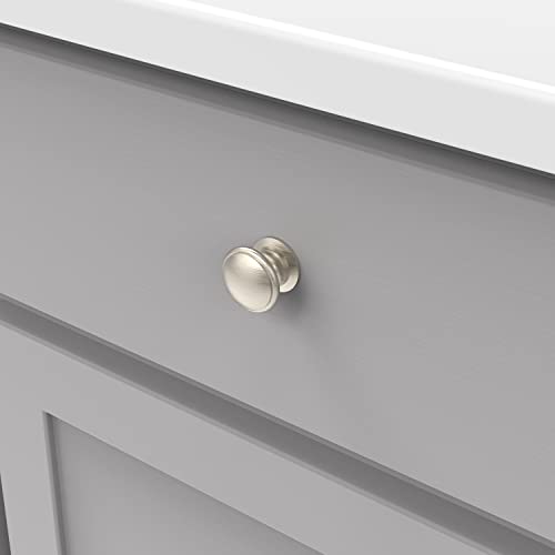 Hickory Hardware P3053-15 Williamsburg Collection Knobs, 1-1/4 Inch, Satin Nickel #TOP2