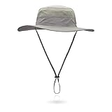 Jane Shine Outdoor Sun Hat Bucket Hats for Women Sun Protection Mesh Cap Quick-Dry UPF 50+ Light Gray