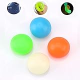 4 Pcs Luminescent Stress Relief Balls Sticky Ball, Stick to The Wall and Slowly Fall Off, Glow...