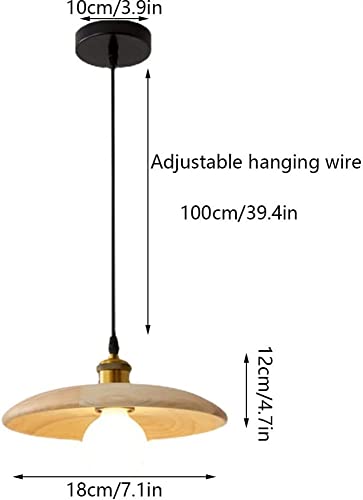 Lustre de plafond rétro simple conçu en bois noble durable - 6