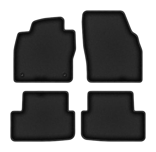 Tapis de sol en velours Durban sur mesure antidérapants pour Skoda Fabia IV noir