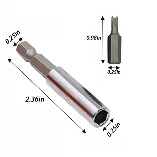 Mangocore Security Tamper Proof Bit Set 33Pcs Torq Torx Hex Star Spanner Tri Wing Electric Screwdrive Hex Bit 1/4" 6.35Mm Magnetic Holder #TOP2