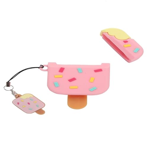 Image of Dezet Cute Soft Silicone Pouh Case for Airpods Pro GEN-2 (2022) � 3D Cartoon Animal Character Cover with Keychain Ring, Shockproof & Dustproof Protective Case for Kids & Girls (ICE Pink)