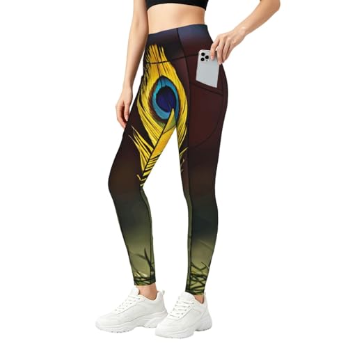Leggings con estampado de plumas para entrenar y pasear con total libertad elástica