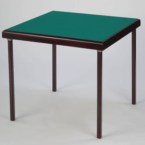 Masters Premium Cerberus Bridge Table - Mahogany Finish with Green Woollen Baize, Made in UK
